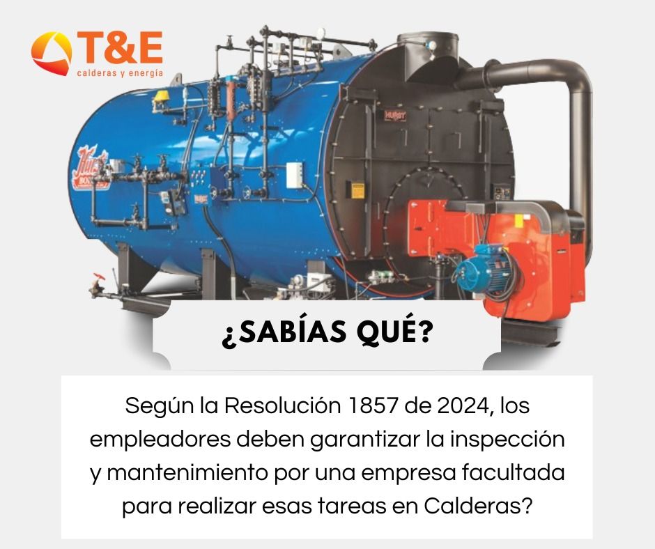 🔍 ¿𝗘𝘀𝘁á𝘀 𝗮𝗹 𝗱í𝗮 𝗰𝗼𝗻 𝗹𝗮𝘀 𝗻𝗼𝗿𝗺𝗮𝘁𝗶𝘃𝗮𝘀? Según la Resolución 1857 de 2024, los empleadores están obligados a garantizar la inspección y el mantenimiento de calderas por empresas autorizadas. En 𝗧&𝗘 𝗖𝗮𝗹𝗱𝗲𝗿𝗮𝘀 𝘆 𝗘𝗻𝗲𝗿𝗴í𝗮, ofrecemos: ✅ Experiencia certificada en inspección y mantenimiento. ✅ Cumplimiento de normativas para garantizar seguridad y eficiencia. 🌟 𝗘𝘃𝗶𝘁𝗮 𝗿𝗶𝗲𝘀𝗴𝗼𝘀 𝘆 𝗮𝘀𝗲𝗴𝘂𝗿𝗮 𝗲𝗹 𝗰𝘂𝗺𝗽𝗹𝗶𝗺𝗶𝗲𝗻𝘁𝗼 𝗹𝗲𝗴𝗮𝗹 𝗱𝗲 𝘁𝘂 𝗲𝗺𝗽𝗿𝗲𝘀𝗮. 📩 𝗖𝗼𝗻𝘁á𝗰𝘁𝗮𝗻𝗼𝘀 𝗽𝗮𝗿𝗮 𝗺á𝘀 𝗶𝗻𝗳𝗼𝗿𝗺𝗮𝗰𝗶ó𝗻: